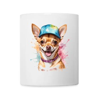 Chihuahua Snapback Cap Dog Funny Design Print - Mug - white - Front