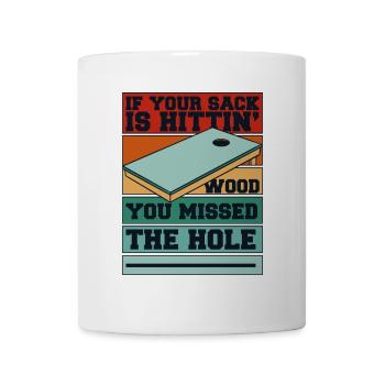 Du hast das Loch verpasst Sitzsack Spielbretter Cornhole - Tasse - Weiß - Vorne