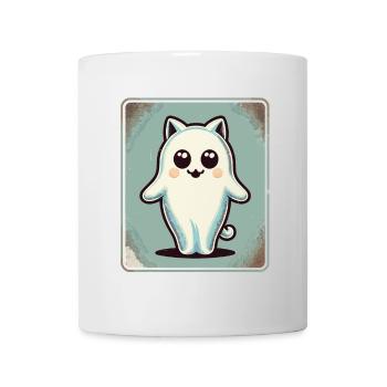 Niedliche Geister Katze Kawaii Geist Haustier - Tasse - Weiß - Vorne