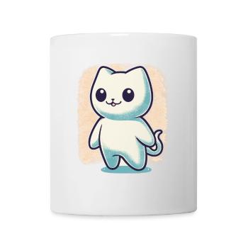 Niedliche Geister Katze Kawaii Geist Haustier - Tasse - Weiß - Vorne