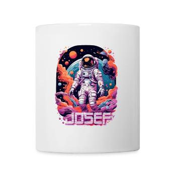 JOSEF - Schöner Jungen Name mit coolem Astronaut - Tasse - Weiß - Vorne