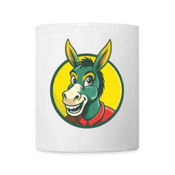 Âne Mignon Kawaii Dessin animé Clipart Animal de compagnie - Mug blanc - blanc - Devant