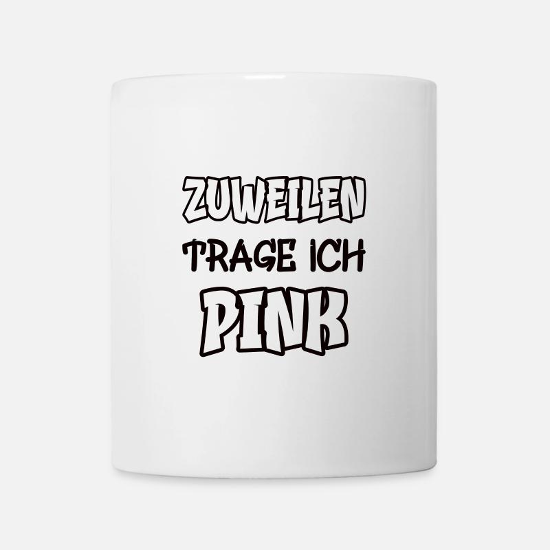 Zuweilen trage ich pink Spruch Farbe pink - Tasse - Weiß