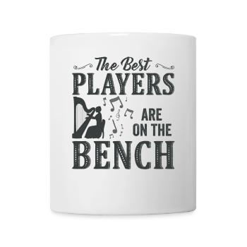 Die Besten Spieler Sitzen Auf Der Bank Harfe - Tasse - Weiß - Vorne