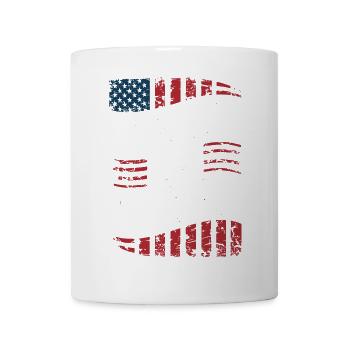 Amerikanische Flagge Fortis et Liber Patriotische Freiheit - Tasse - Weiß - Vorne