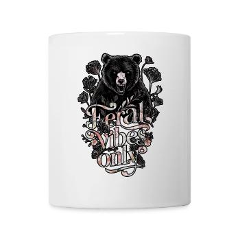 Wilde Vibes tragen nur blumige, wilde Natur - Tasse - Weiß - Vorne