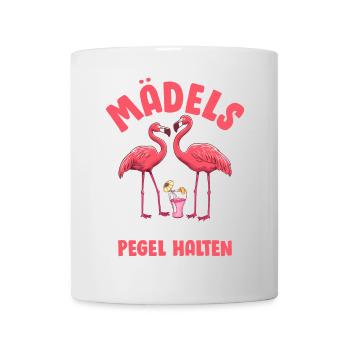 Mädels Egal Was Passiert Pegel Halten - Tasse - Weiß - Vorne