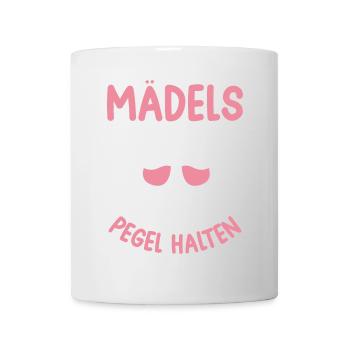 Mädels Egal Was Passiert Pegel Halten - Tasse - Weiß - Vorne