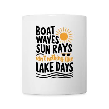 Bateau, vagues, rayons de soleil, journées en mer, été, vacances - Mug blanc - blanc - Devant