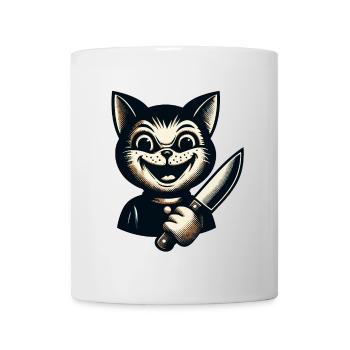 Costume d’Halloween Creepy Cat Psycho Pet - Mug blanc - blanc - Devant