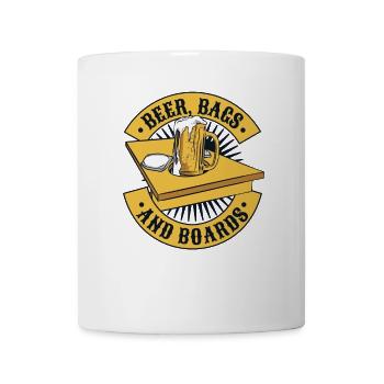 Biersäcke und -bretter Sitzsack Spielbretter Cornhole - Tasse - Weiß - Vorne