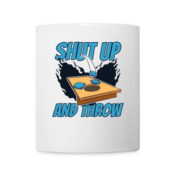 Shut Up And Throw Boards Bean Bag Game - Mug - white - Front