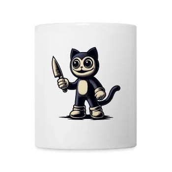 Costume d’Halloween Creepy Cat Psycho Pet - Mug blanc - blanc - Devant