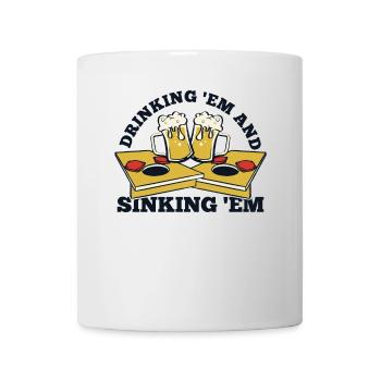 Trink- und Versenkbretter Sitzsack Spiel Cornhole - Tasse - Weiß - Vorne