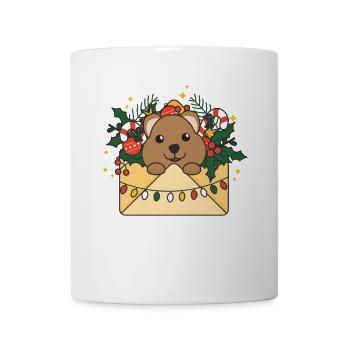 Quokka Lettre de Noël Animaux d’hiver Quokkas - Mug blanc - blanc - Devant