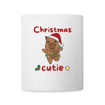Capybara Weihnachten Capybaras Christmas Cutie - Tasse - Weiß - Vorne