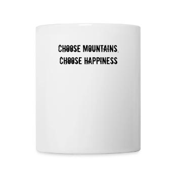 Wandern - Choose mountains, choose happiness - Tasse - Weiß - Vorne