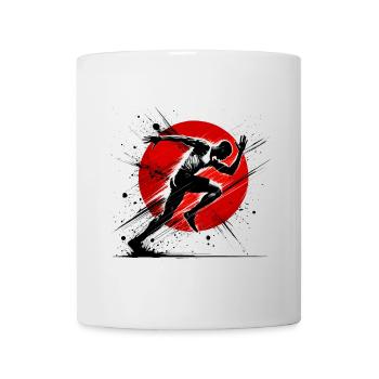 Dynamischer Läufer Athletischer Sportbegeisterter Design - Tasse - Weiß - Vorne