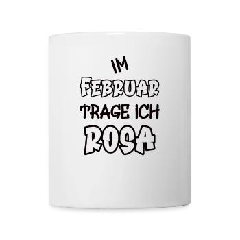 In February I wear pink saying color pink - Mug - white - Front