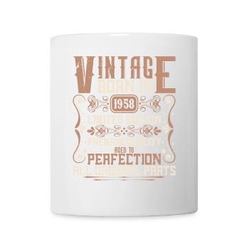 1958 Geburtstag Jahrgang 1958 Geboren Vintage 1958 - Tasse - Weiß - Vorne