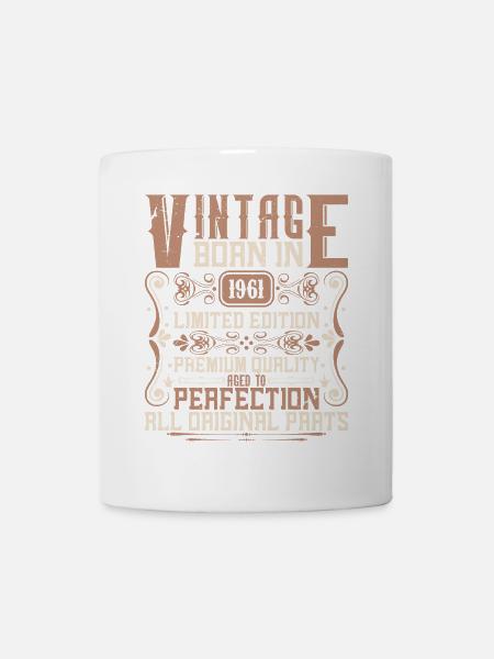 1961 Geburtstag Jahrgang 1961 Geboren Vintage 1961 - Tasse - Weiß