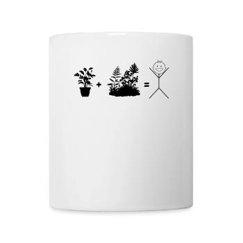 Funny Gardening stick figure - Tasse - Weiß - Vorne