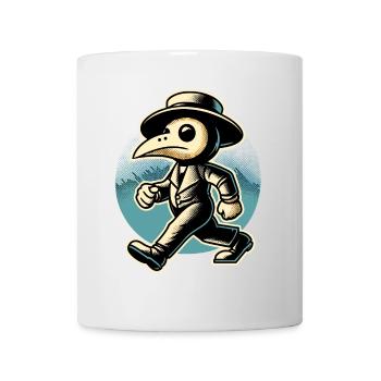 Rétro Vintage Dessin animé Halloween Costume Décoration - Mug blanc - blanc - Devant
