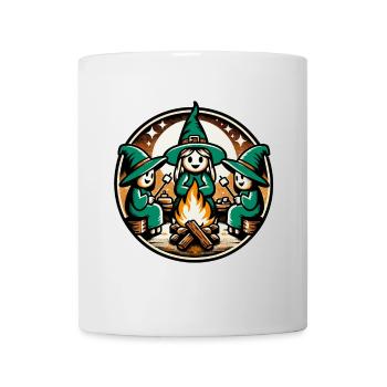 Camping Lagerfeuer Vintage Hexen Design - Tasse - Weiß - Vorne