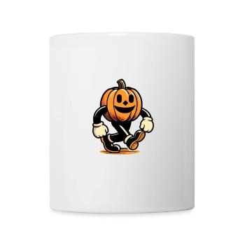 Retro Cartoon Kürbis Vintage Halloween Stil - Tasse - Weiß - Vorne