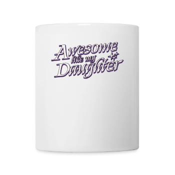 Super Wie Meine Tochter Vatertagsgeschenk Väter - Tasse - Weiß - Vorne