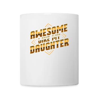 Super Wie Meine Tochter Vatertagsgeschenk Väter - Tasse - Weiß - Vorne