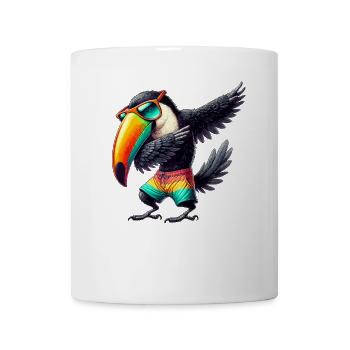 Tukan, Tropischer Vogel, Dabbing, Sommer, Strand - Tasse - Weiß - Vorne