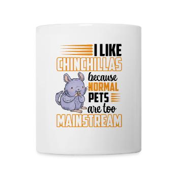 Chinchilla serait ennuyeux rongeur souris laineuse - Mug blanc - blanc - Devant