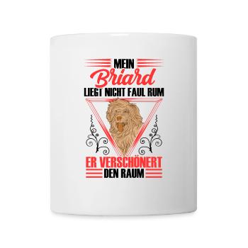 Briard embellit le secteur du Berger de Brie - Mug blanc - blanc - Devant