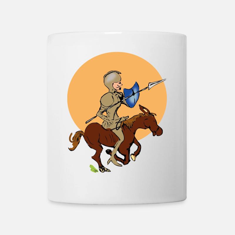 Ritter auf Pferd - Tasse - Weiß