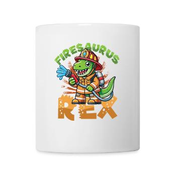 Firesaurus Rex Feuerwehr Dinosaurier Abenteuer - Tasse - Weiß - Vorne