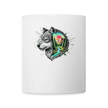 Wildnis im Inneren des Bären Retro Vintage - Tasse - Weiß - Vorne