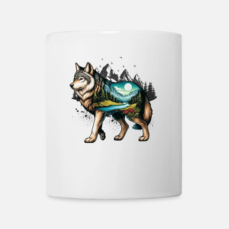 Wilderness Inside the Bear Retro Vintage - Mug blanc - blanc