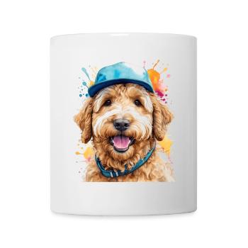 Goldendoodle Snapback Cap Dog Animal Design Print - Mug - white - Front