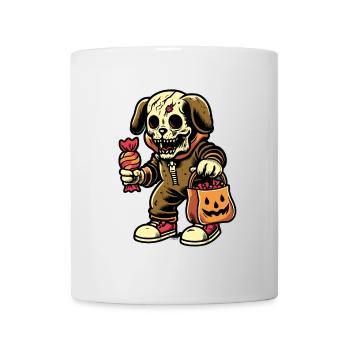 Mort-vivant zombie chien Trick or Treat Halloween - Mug blanc - blanc - Devant