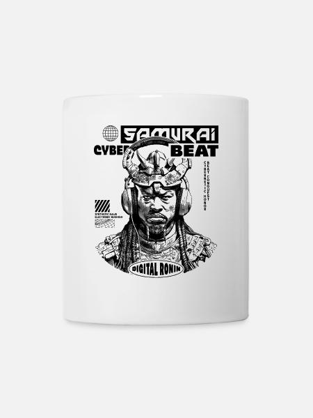 Tech Samurai Sci-Fi Shirt - Tasse - Weiß