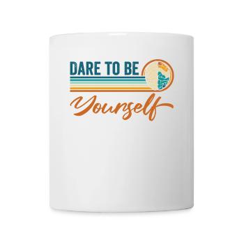 Vintage « Osez Être Vous-même » Audacieux Unique - Mug blanc - blanc - Devant