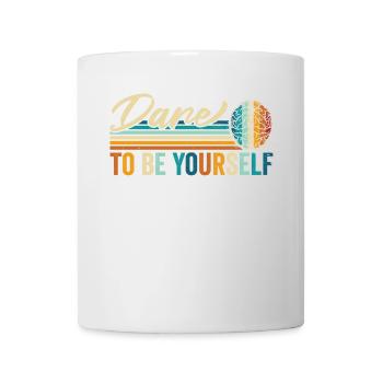Vintage « Osez Être Vous-même » Audacieux Unique - Mug blanc - blanc - Devant