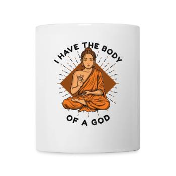 J’ai le corps d’une statue de symbole bouddhiste de Dieu - Mug blanc - blanc - Devant