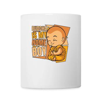 Buddha Is My Home Boy Buddhist Statue Symbol - Mug - white - Front