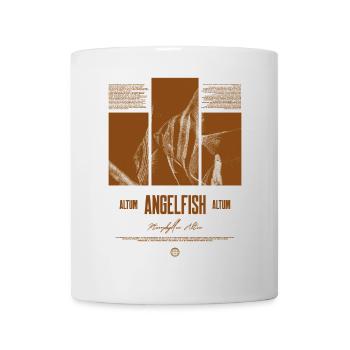 Altum Kaiserfisch Buntbarsch Aquarium Fischhalter - Tasse - Weiß - Vorne