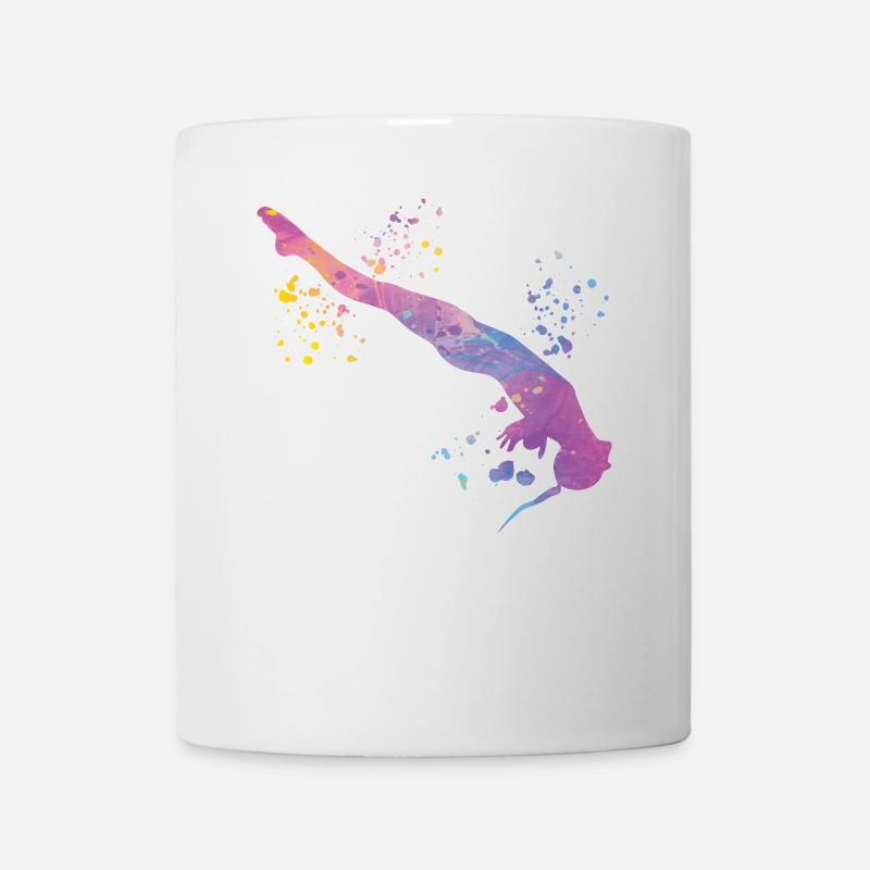Synchronisierter Wassertaucher High Diver - Tasse - Weiß