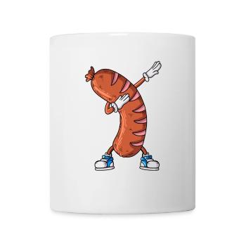 griller au charbon de bois rôtissoire à saucisses fait dabbibg - Mug blanc - blanc - Devant
