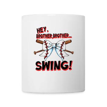 Baseball Bat Bow Sister Baseball T-Shirt - Mug - white - Front
