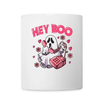 Ghost Pun Ghost Says Hey Boo Halloween - Mug - white - Front